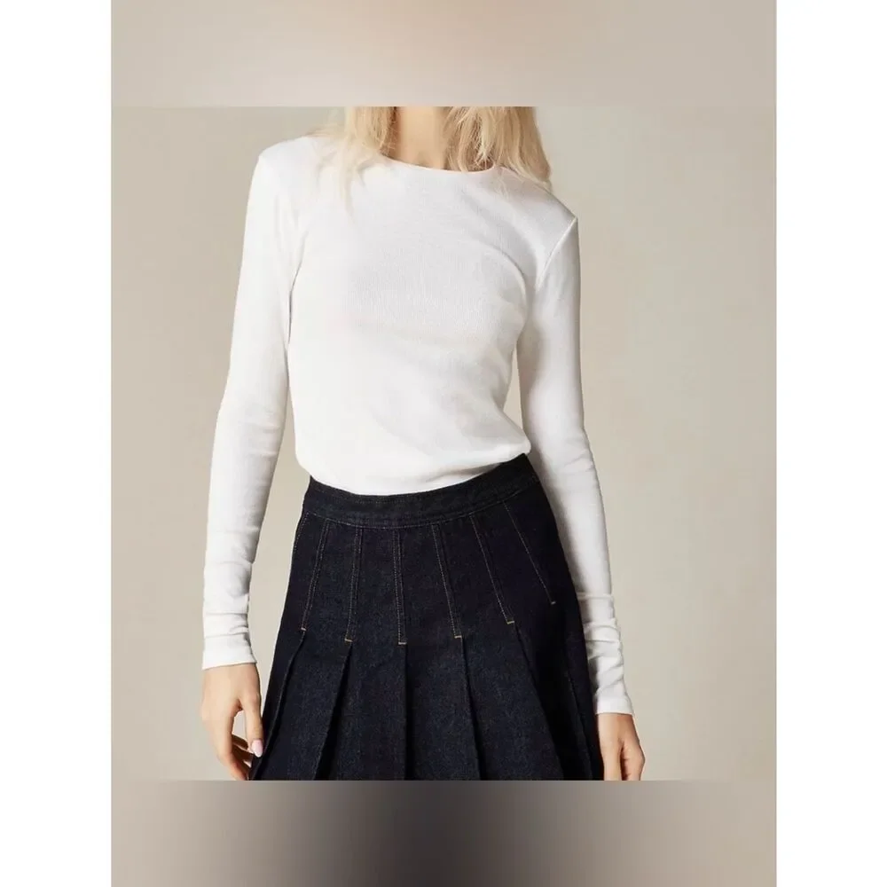 J.Crew Perfect rib long-sleeve T-shirt NWT Size S